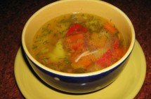 Суп из свинины с овощами - рецепт в мультиварке