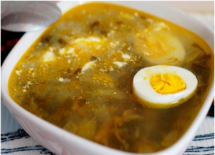 Суп с яйцом и зеленым горошком - рецепт в мультиварке