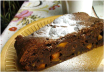 Брауни из темного шоколада с тыквенной начинкой - рецепт в мультиварке