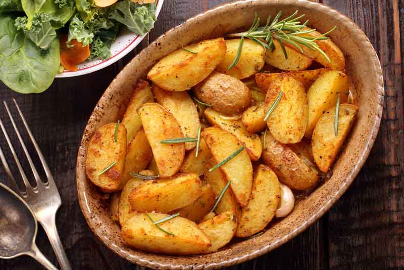 Картошка с салом и луком